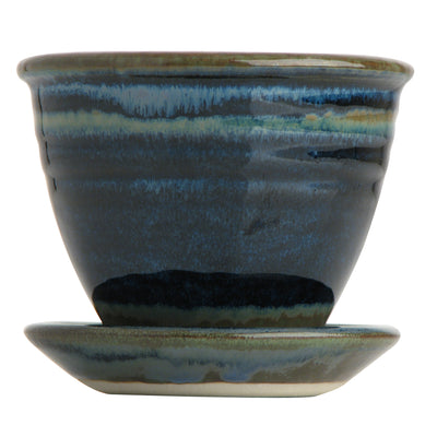 Flower Pot & Plate (322S) Louis Mulcahy Pottery