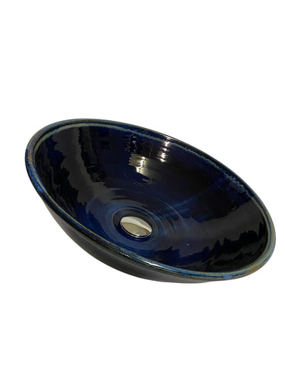 P3 Sit on top hand basin (5014NV3_30) Louis Mulcahy Pottery