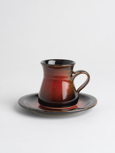 Coffee Cup & Saucer (1080) Louis Mulcahy Pottery