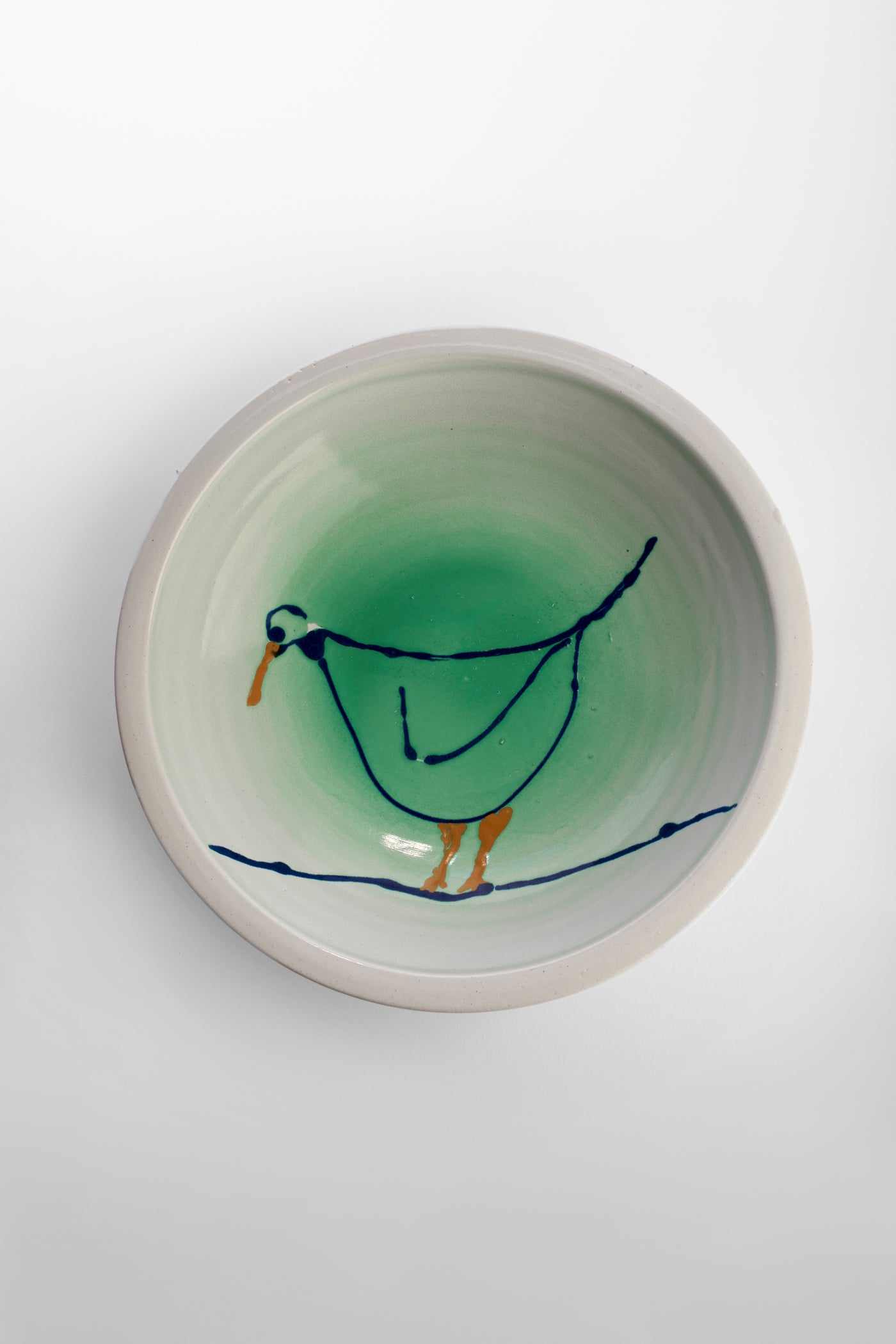 Painted ceramic plate