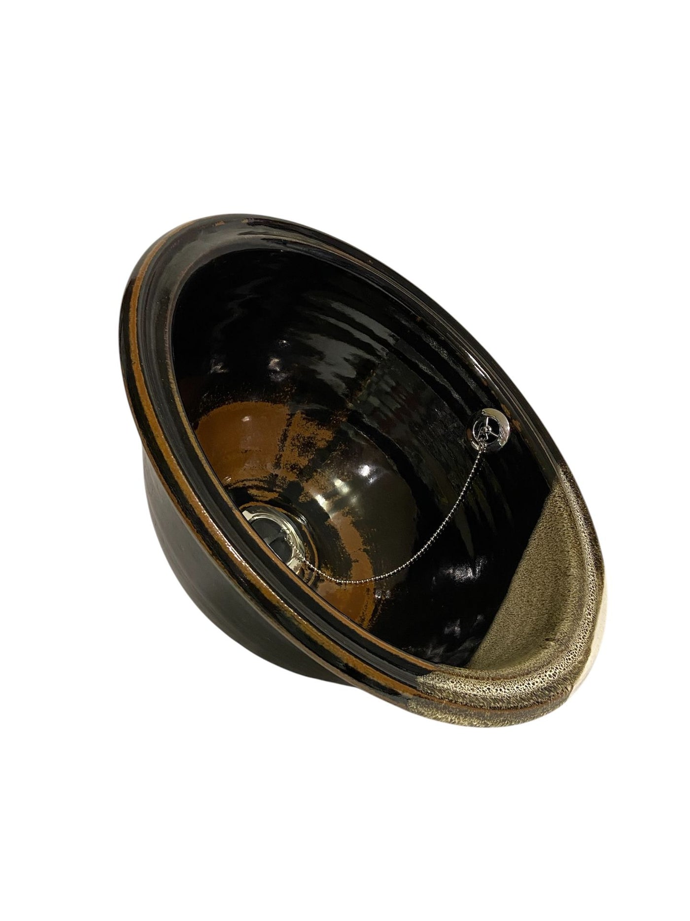 P3 Lg Wash Hand Basin (Double Glaze) (5011BW3_30) Louis Mulcahy Pottery