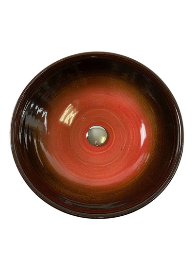 P2 Hand crafted Pottery wash hand basin (5014RU2_3) Louis Mulcahy Pottery