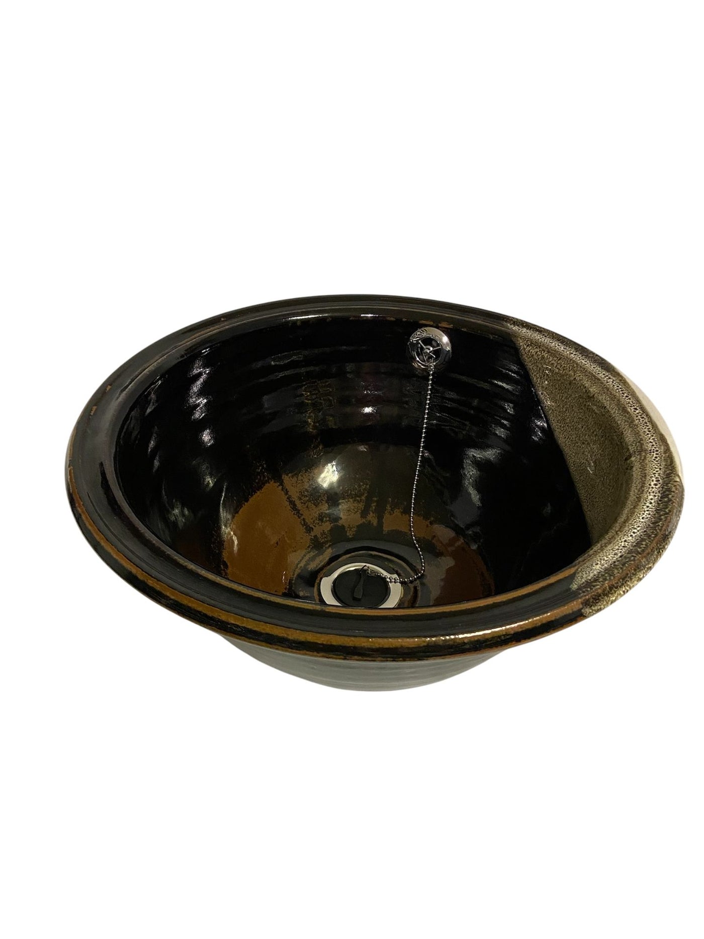 P3 Lg Wash Hand Basin (Double Glaze) (5011BW3_30) Louis Mulcahy Pottery