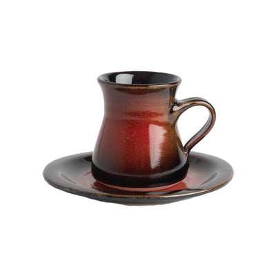 Coffee Cup & Saucer (1080) Louis Mulcahy Pottery