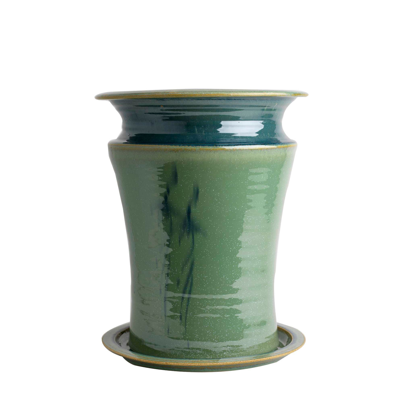 Flower Pot & Plate (316S) Louis Mulcahy Pottery