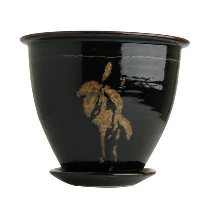 Flower Pot & Plate (325S) Louis Mulcahy Pottery